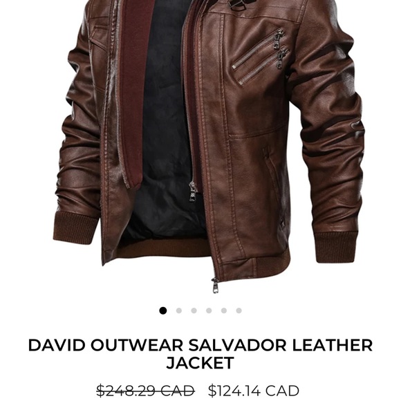 Men Leather Jacket - Picture 3 of 7